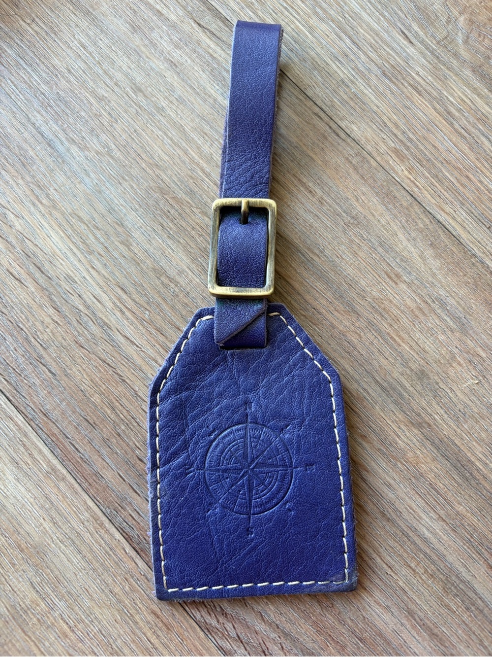 Portland Leather Goods Luggage Tag in Violet